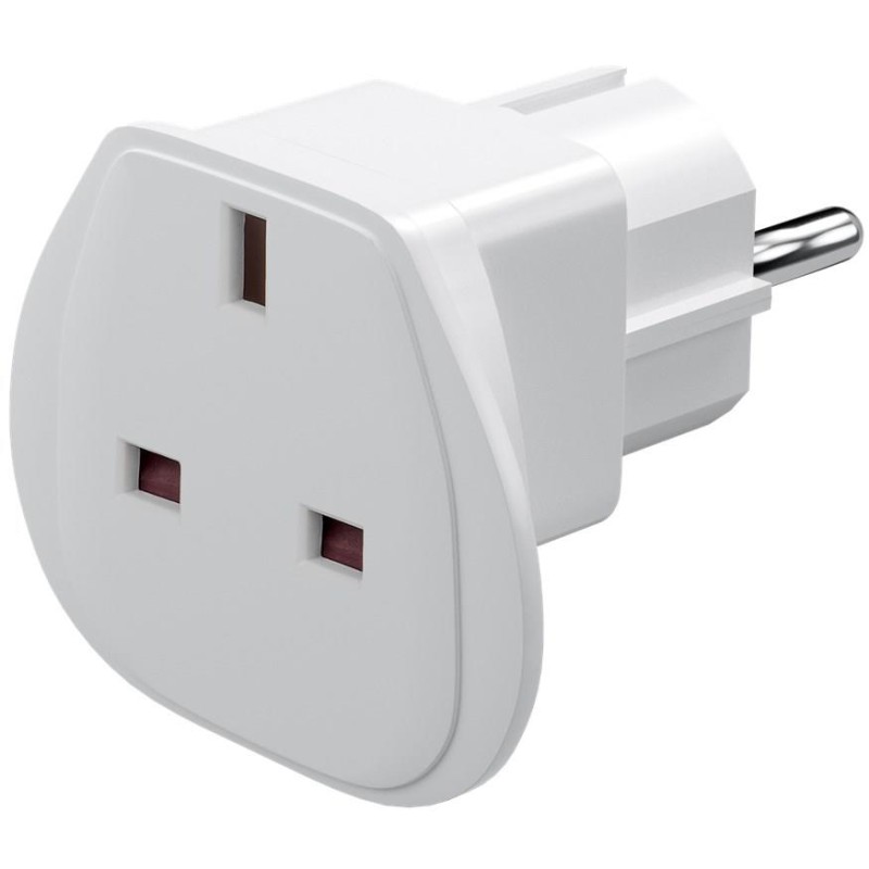 Goobay Travel Adapter UK to Europe White