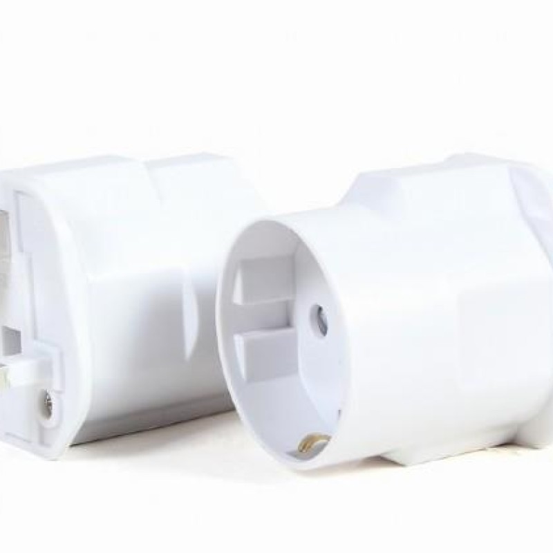 AC Power EU Schuko to UK Plug Adapter