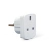 Gembird UK to EU AC Power Adapter