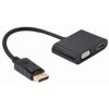 Cablexpert DisplayPort to HDMI + VGA Adapter