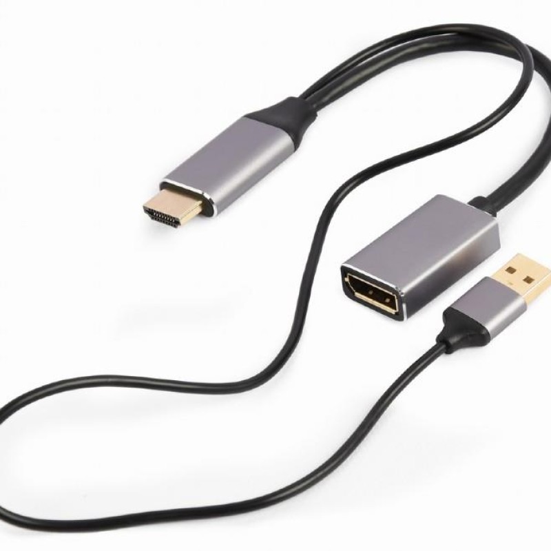 Cablexpert Active 4K HDMI Male to DisplayPort Female Adapter Black
