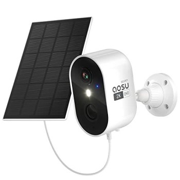 AOSU C7L2BA11 Solar Security Cameras Wireless Outdoor 2K