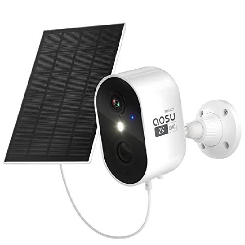 AOSU C7L2BA11 Solar Security Cameras Wireless Outdoor 2K