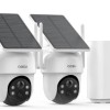 AOSU C9C-2H Solar Security Cameras Wireless Outdoor With Base Station 2K