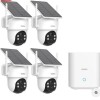 AOSU Solar Security Cameras Wireless Outdoor 2 Cameras Kit