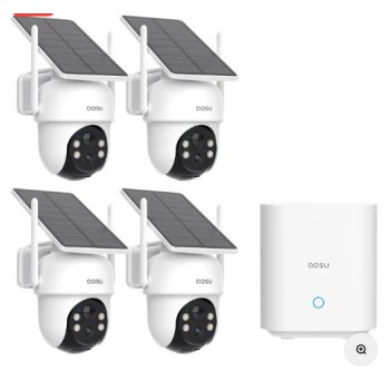 AOSU Solar Security Cameras Wireless Outdoor 2 Cameras Kit