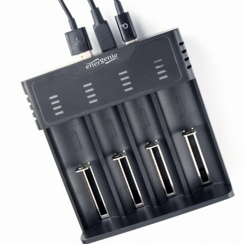 Energenie Ni-MH + Li-ion Fast Battery Charger Black