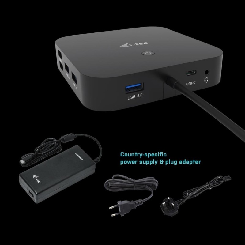 i-Tec C31 Dual DisplayPort Dock 100W PD UK Plug