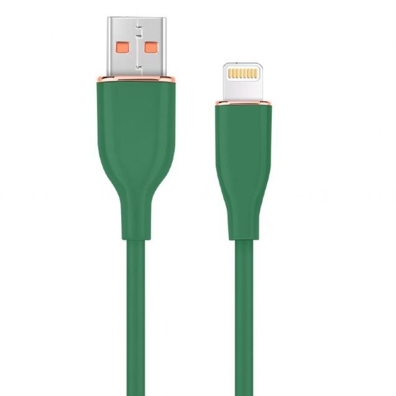 Cablexpert Premium Silicon USB Type-A to 8-Pin Cable 1.5m Green