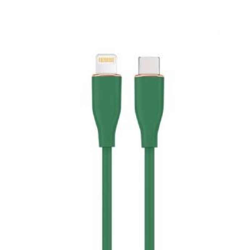 Cablexpert Premium Silicon USB Type-C to 8-Pin Cable 1.5m Green