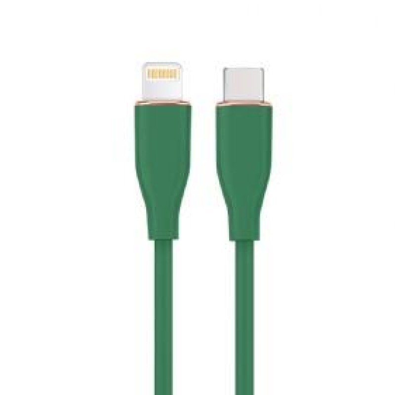 Cablexpert Premium Silicon USB Type-C to 8-Pin Cable 1.5m Green
