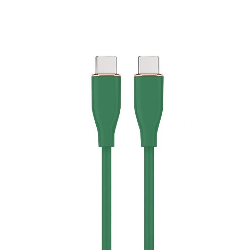 Cablexpert Premium Silicon USB Type-C PD Cable 1.5m Green