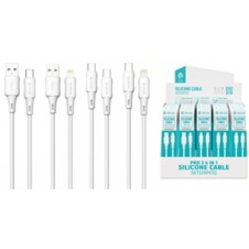 Devia Pro3 4-in-1 Silicone Cable Set (25 Pieces)
