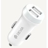 Devia Dual USB 5V White Car Charger