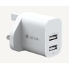 Devia Smart Series 2.4A Dual USB Charger 5V UK V2