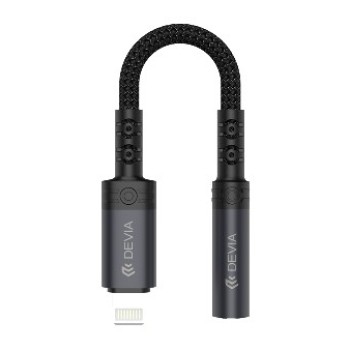 Devia Lightning to 3.5mm Audio Jack Adapter Black