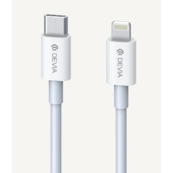 Devia USB-C to Lightning Cable 1m White