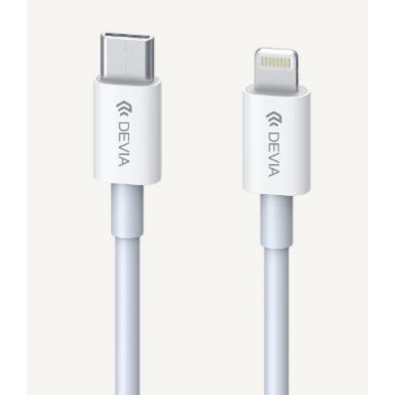 Devia USB-C to Lightning Cable 1m White