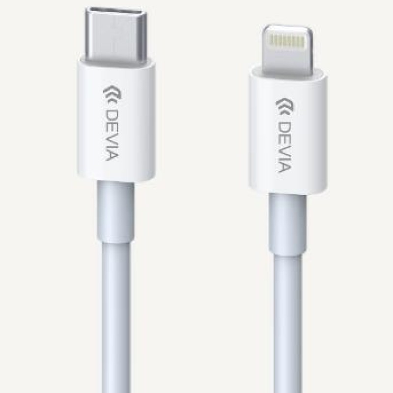 Devia USB-C to Lightning Cable 1m White