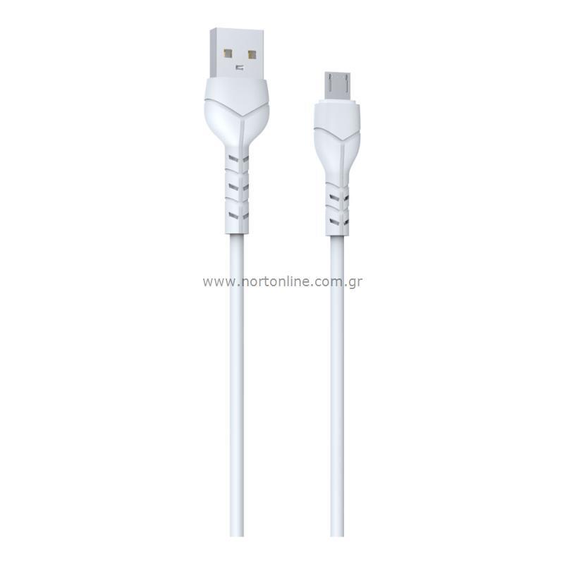 Devia Kintone Series V2 Micro USB Cable 2.1A 1m White