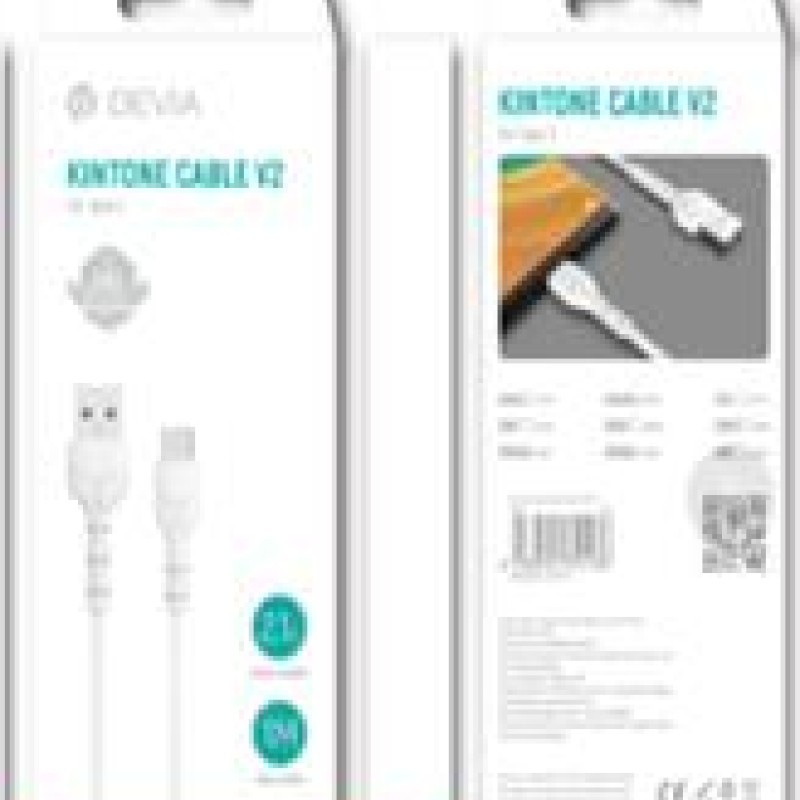 Devia USB-A to Type-C Cable 1m White