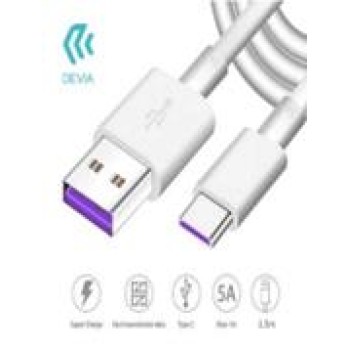 Devia USB-A to Type-C Cable 1.5m White