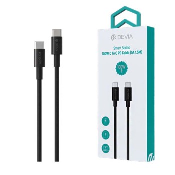 Devia Smart Series 100W C to C PD Cable 1.5m Black
