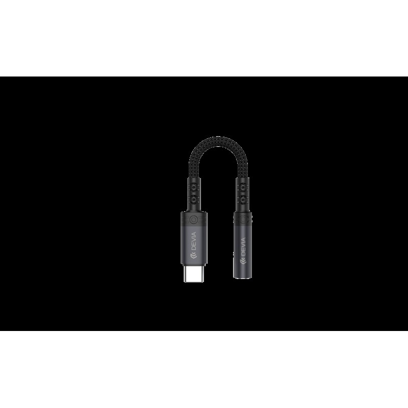 Devia Type-C to 3.5mm Audio Adapter with Charging Black