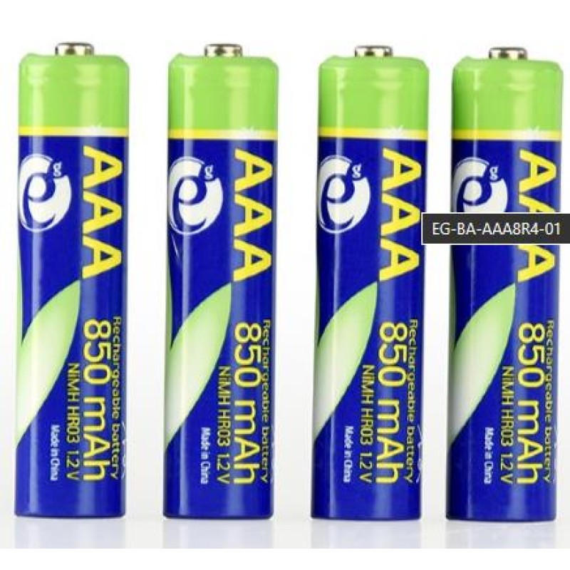 Energenie Rechargeable AAA instant batteries (ready-to-use), 850mAh, 4pcs blister pack