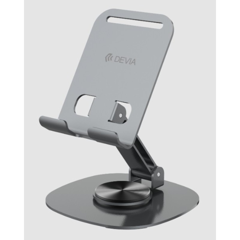 Devia Adjustable & Foldable 360° Metal Cell Phone Holder Grey