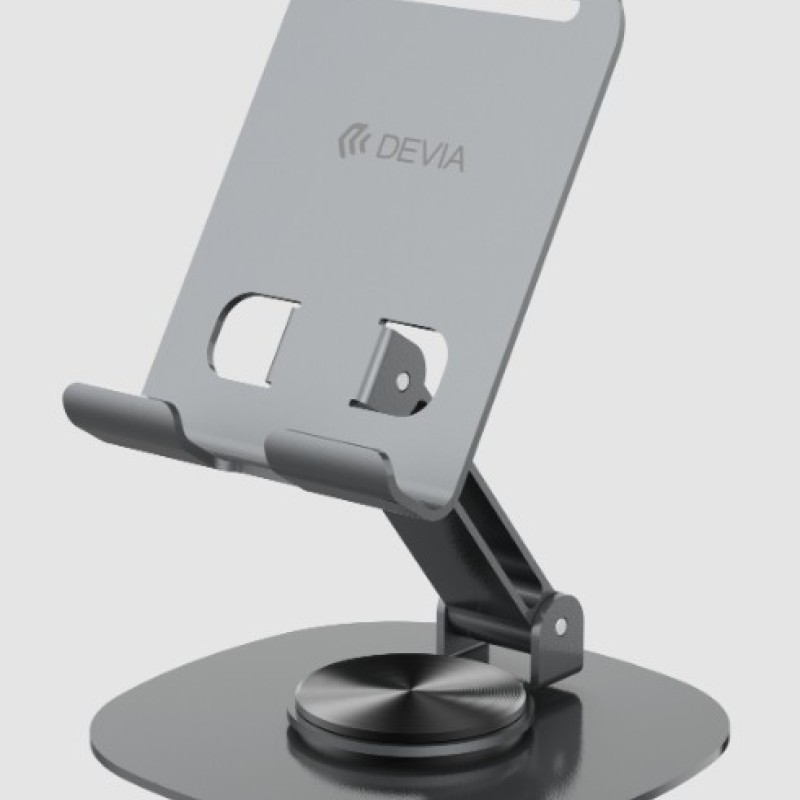 Devia Adjustable & Foldable 360° Metal Cell Phone Holder Grey