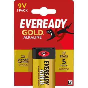 Eveready Gold 9V Alkaline Battery 1-Pack