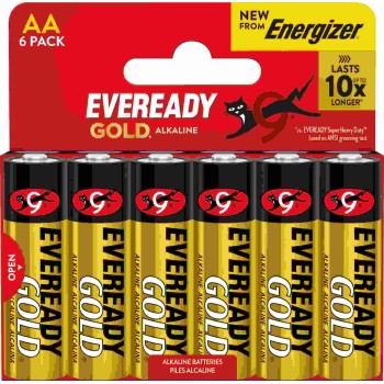 Eveready Gold AAA Alkaline Batteries 6-Pack