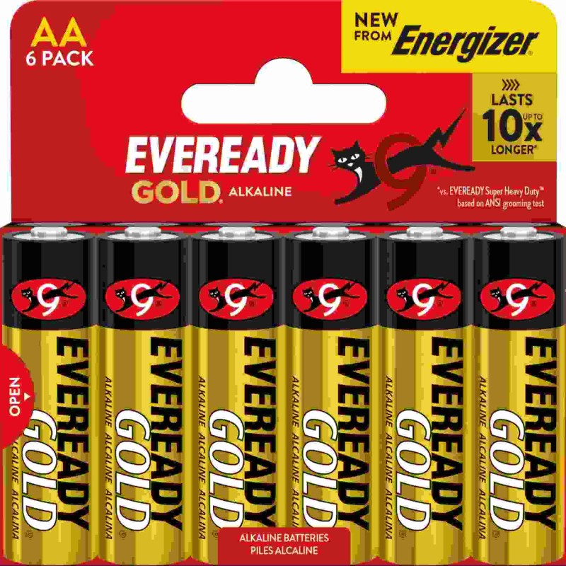 Eveready Gold AAA Alkaline Batteries 6-Pack