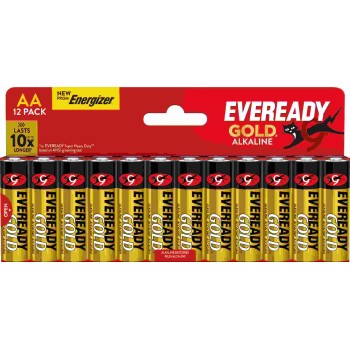 Eveready Gold AA Alkaline Batteries 12-Pack