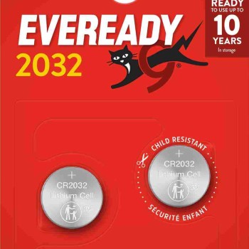Eveready Lithium CR2032 Button Cell Batteries 2-Pack
