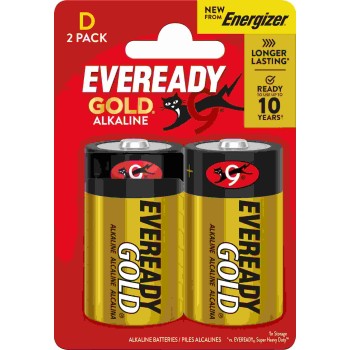 Eveready Gold D Alkaline Batteries 2-Pack