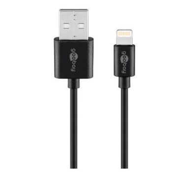 GOOBAY LIGHTNING CHARGING CABLE 1M, BLACK