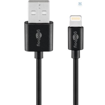 Goobay 2m Lightning Cable Black