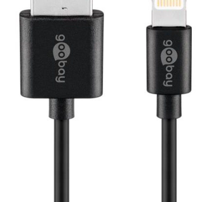 Goobay 2m Lightning Cable Black