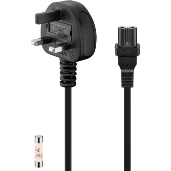Goobay 1.5m UK Mains Power Cord Black