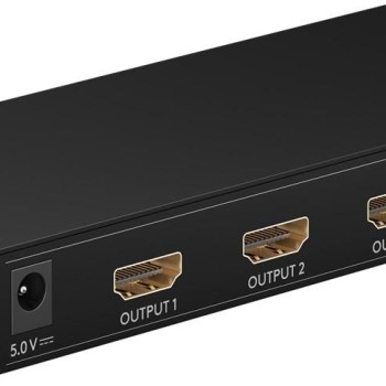 Goobay 1 to 4 HDMI Splitter 4K 30Hz Black