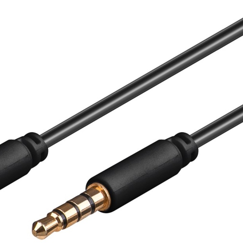 Goobay 4-Pin Jack Audio Cable 2m Black
