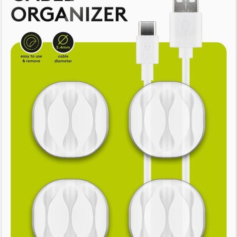 Goobay Cable Management Holder 3 Slots White