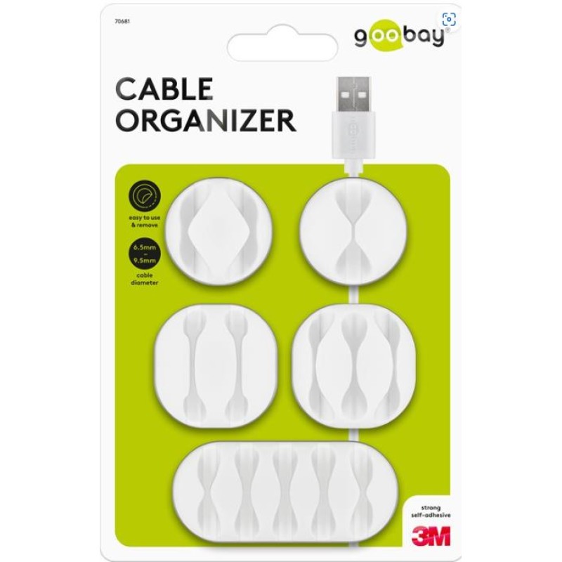 Goobay Cable Management Set White