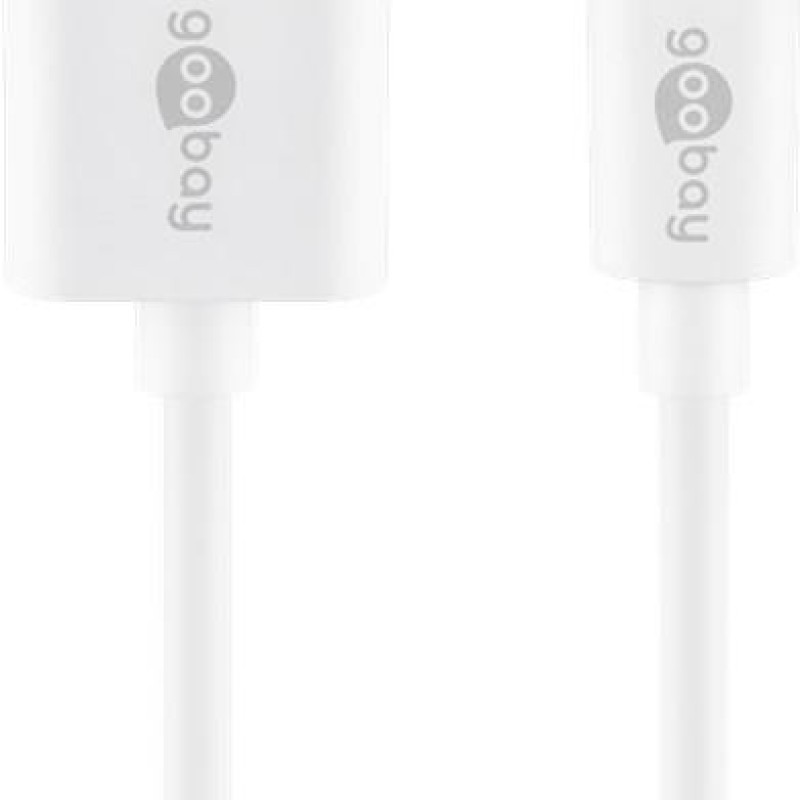 Goobay 0.5m USB-A to Lightning Cable White