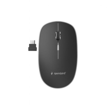 Gembird Silent Wireless Optical Mouse with Type-C Receiver