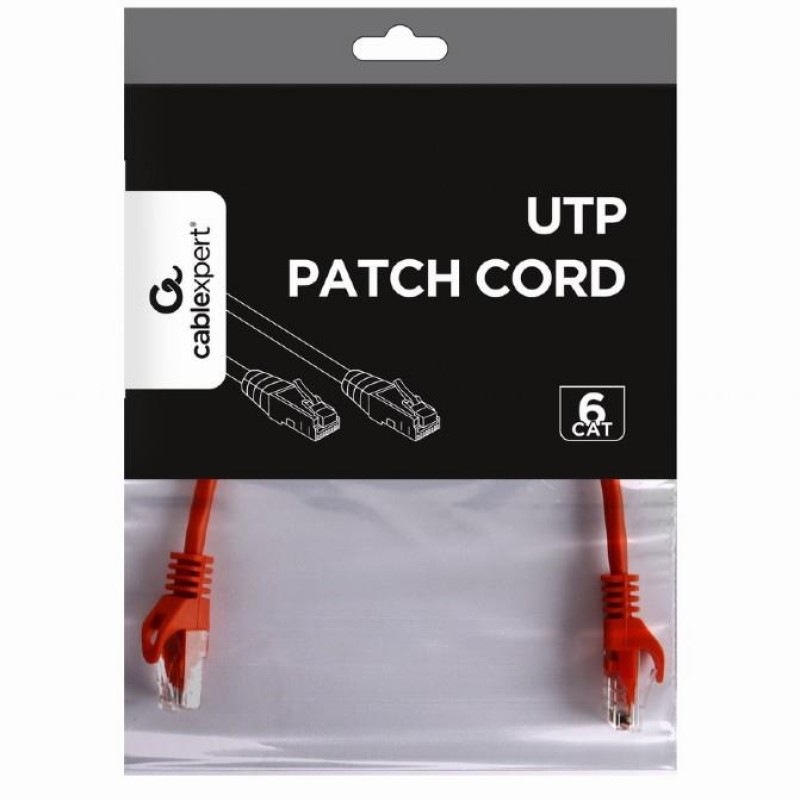 Cablexpert Cat6 UTP Patch Cable 0.25m Red