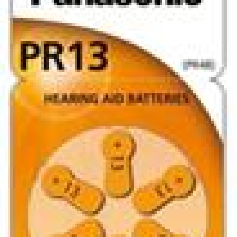 Panasonic PR13 Zinc Air Hearing Aid Batteries 6 Pack