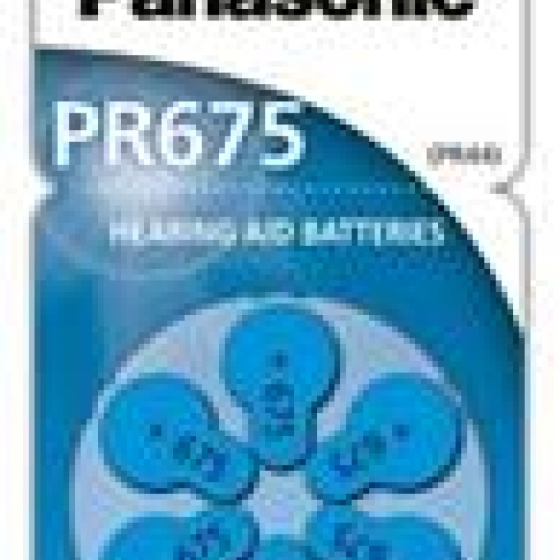 Panasonic PR675 Zinc Air Hearing Aid Batteries 6 Pack